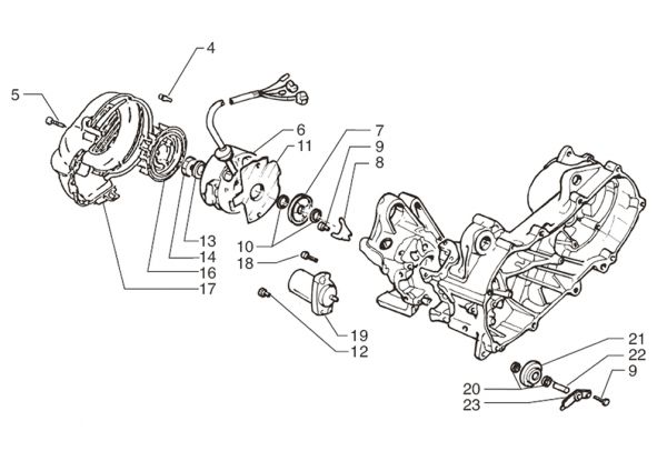 Port brevpapir astronomi Yamaha Jog R AC 2-stroke Flywheel and Ignition