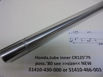 51410-444-003 Tube inner frontfork CR125 1979 / 80