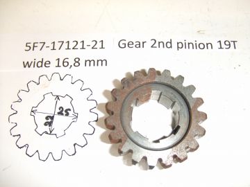 5F7-17121-21 Gear 2nd pinion 19T TZ250 1990 - 1998