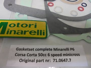 71.0647.7 complete gasket set air cooled Minarelli P6 cross