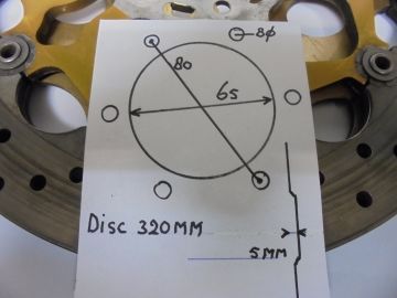 Disc set frontwheelwave Kaw/Suz/Hon or Yam etc see pict.