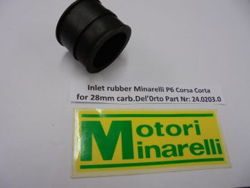 24.0203.0 Inlet rubber Min.P6 Corsa Corta for 28mm carb.