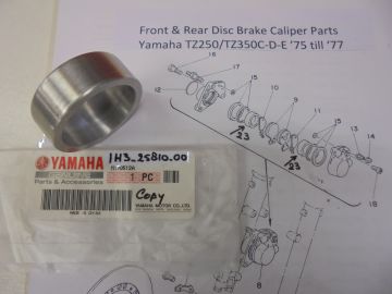 1H3-25810-00/409-25810-52 Piston front&rear caliper Yam.TZ250-350C/D/E copy in aloy
