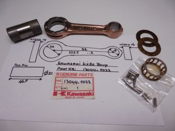 13044-5022 Rod assembly crankshaft KX80 1980 and later motocross