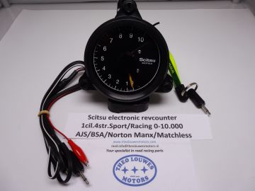 Tachometer Scitsu electric 1 cil.4stroke Aermacchi/Manx/BSA 0-10.000