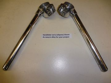 Handlebar assembly (clipons)35mm in aloy for your std or racing project as 