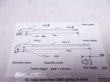 Spokes,more than 5000 in stock make your choice >front or rear