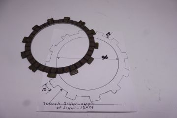21441-04710/13A01 Plate clutch friction Suz.TS50XK possible RM50-80-125 see pict. 