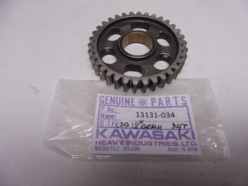 13131-034 Gear 2e 34T Kaw.S1-2-3 250/3-350/3-400/3 cil.used but perf.