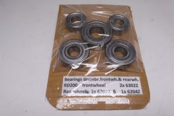 Wheel bearing set front and rearwheel Yamaha RD200 drumbr.1972 and later new