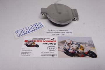 294-24611-00 Cap fueltank assy complete Yamaha TD-TR3/TZ250-350 '71 till '80 high polish
