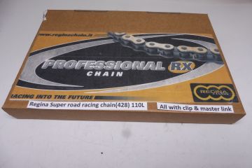 Regina Super road racing/motocross chain (428)1/2x5/16 110L compl.with clip and masterlink new 