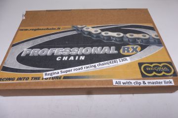 Regina Super road racing & motocross chain(428)1/2x5/16 130L complete with clip and masterlink new
