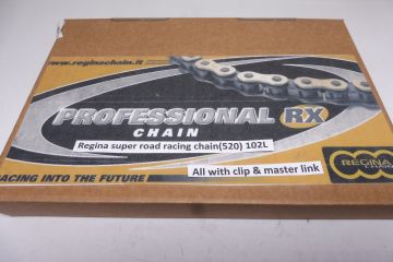 Regina Super road racing & motocross chain(520)5/8x1/4 (102L) complete with clip and masterlink new 