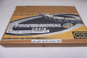 Regina Super road racing & motocross chain(520)5/8x1/4 (120L) compete with clip and masterlink new