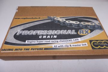 Regina Super road racing & motocross chain(530)5/8x3/4 (120L) complete with clip and masterlink new