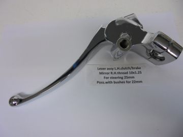 Lever assy brake/clutch L.H.22/25mm full chrome aloyTH838)
