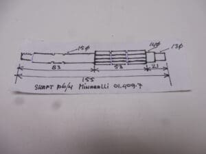 Alternative view of 01.409.7 / 01.0409.7 Axle driven gear Minarelli P6/4 New L. 157mm