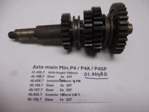 01.0048.0 Complete shaft axle gearbox P4 Minarelli new