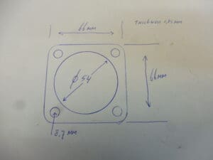 Alternative view of 11004-... Gasket cylinder head Kawasaki 2-stroke, size see picture new