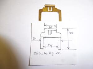 363-14187-00 Arm float carb TZ350 F-G / TZ250 H-J