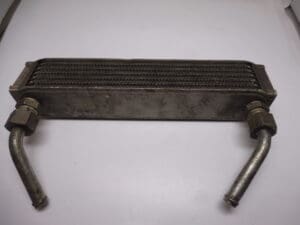 Alternative view of Oil cooler Triumph or universal 29cm wide, 5,5 cm high NOS