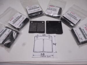 59130-42030 Brake pad set front & rear Suzuki RG500 racing bikes
