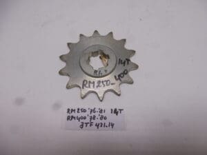 27511-41120 Front sprocket RM 250 '76-'81/RM 400 '78-'80 14T new
