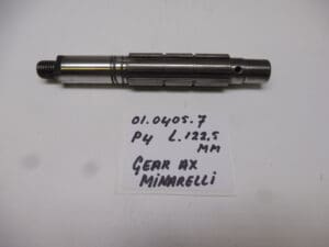Alternative view of 01.0405.7 Shaft secondair gearbox Minarelli P4 all models new L. 122,5 mm