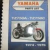 Yamaha - Partsbook Yamaha TZ750 '74'75'76 combination - TZ500 & TZ750 - Parts Book