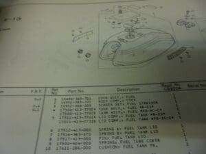 Honda - Used partbook Honda CB400 AZ-AA-AB-TZ-TA-TB - CB400 - Parts Book
