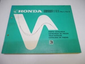 Honda - New partbook CB250 T-1 T-11 & CM400 T-1T-T11-TZ1-TZ11 - CB250/CM400 - Parts Book