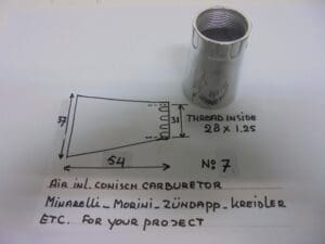 Minarelli - Inlet air conisch carb.Minarelli/Morini/Zünd./kreidler etc. - P3/P4/W3 - Carburetor