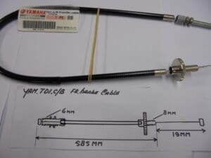 Yamaha - Cable frontbrake YamahaTD1-B/C - TD1 - Front Brake