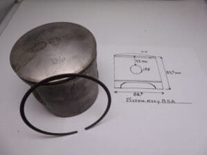 BSA - Piston assy BSA 88.5mm in perfect - BSA - Piston