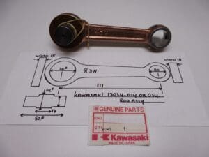 Kawasaki - 13044-034  or 13044-014 - KH500/H1/H2/H3 - Crankshaft