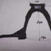 34011- 002 Stand main Kawasaki KH500-750/KZ750 or Z900-1000-1100-1300 bike check size Pict.(2)