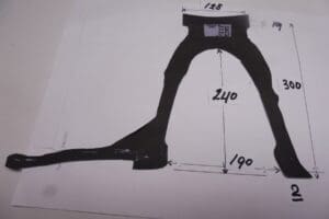 34011- 002 Stand main Kawasaki KH500-750/KZ750 or Z900-1000-1100-1300 bike check size Pict.(2)