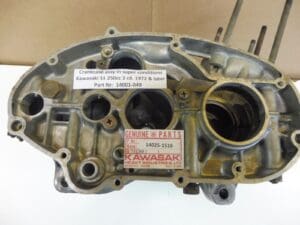 14001-049 Crankcase assy Kawasaki S1 250/3cil.'72 up perfect condition.