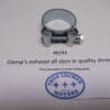 Exhaust clamp size 40/43mm unifersal in chrome new for all bikes
