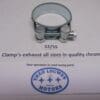 Exhaust clamp size 52/55mm unifersal in chrome new for all bikes