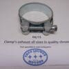 Exhaust clamp size 68/73mm unifersal in chrome new for all bikes