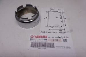 - - - 14713-00 Nut muffler joint Yamaha model year?? new >see picture and size<
