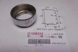 - - -  14713-00 Nut muffler joint Yamaha model year?? new >see picture and size<
