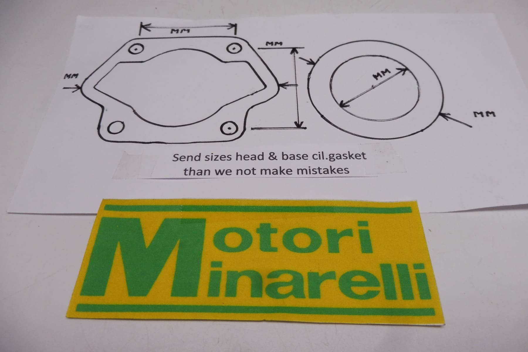 71.0611.7 Gasketset Minarelli P4 old model 1967-1972 new