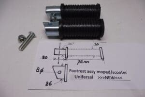 Footrest set universal Bikes/mopeds/scooter your project new