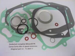 Gasket set Minarelli P6 50cc ' 75 up new - P6 - Gasket Set
