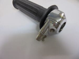 Alternative view of Throttle grip assy English style in chrome 22mm