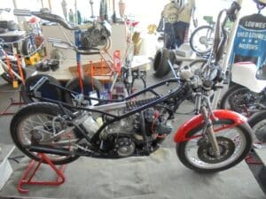 Alternative view of TZ350F/G original 2-stroke racing bike