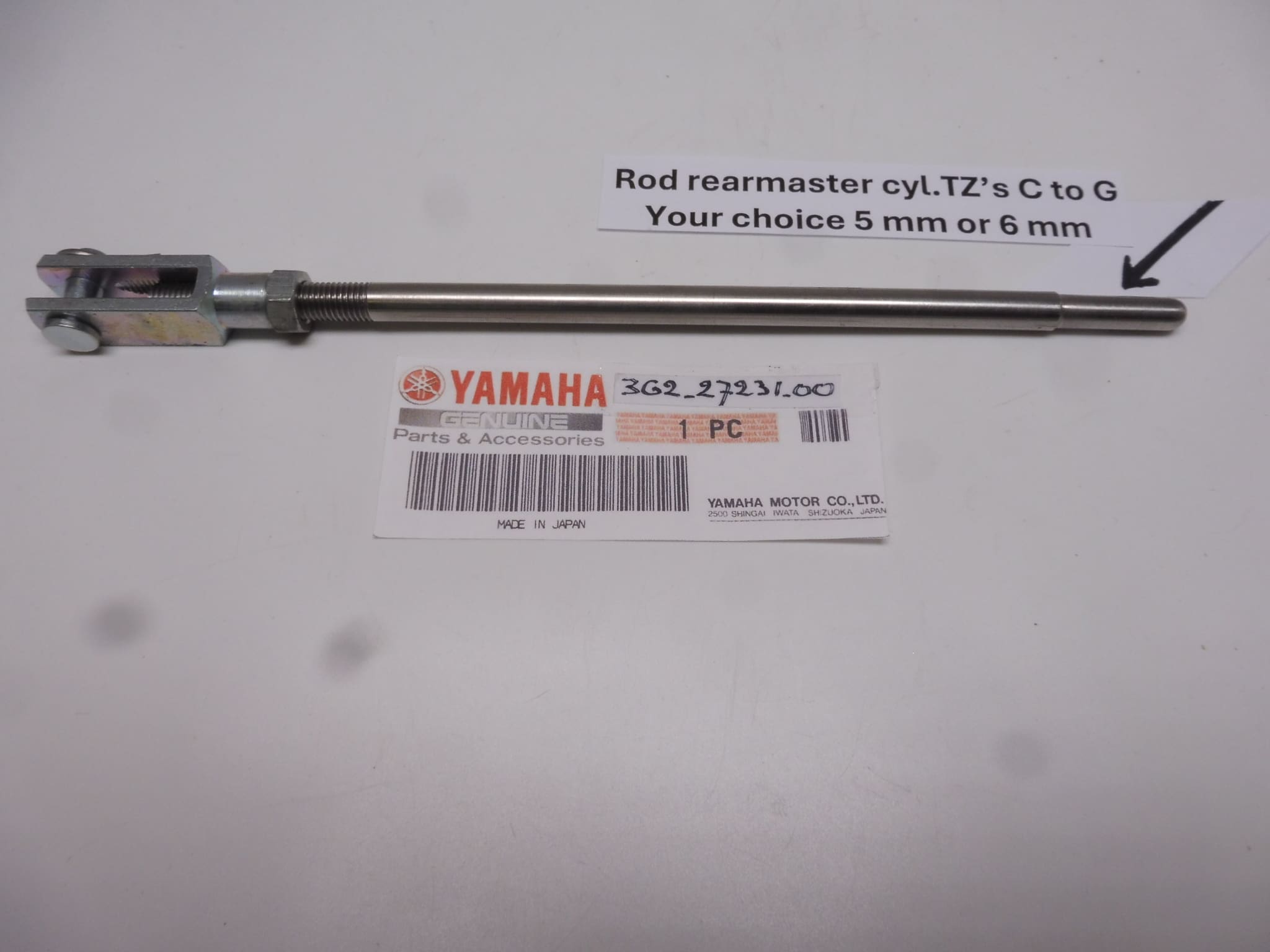 409/3G2-27231-00 Rod brake mast.cyl.rear TZ's'78'79 copy new 5 or 6mm to the cyl.